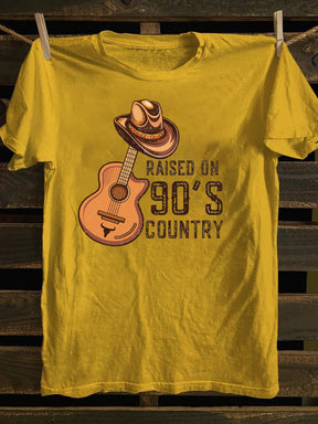 Raised On 90s Country T-Shirt,Country Pop Concert Festival Tee, Gift For Country Lovers