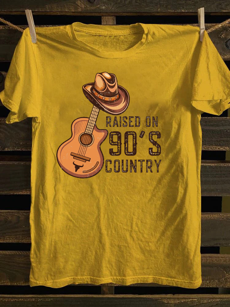 Raised On 90s Country T-Shirt,Country Pop Concert Festival Tee, Gift For Country Lovers