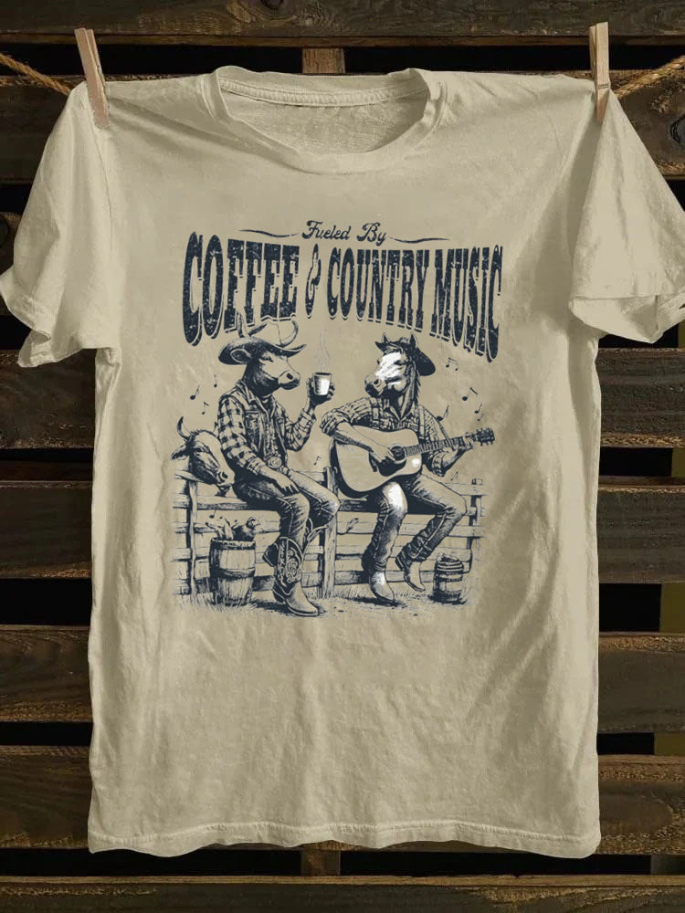 Fueled By Coffee And Country Music T-Shirt