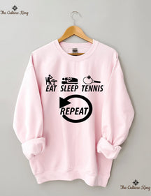 Eat Sleep Tennis Repeat Sweatshirt