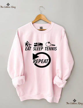 Eat Sleep Tennis Repeat Sweatshirt