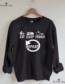 Eat Sleep Tennis Repeat Sweatshirt