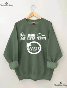 Eat Sleep Tennis Repeat Sweatshirt