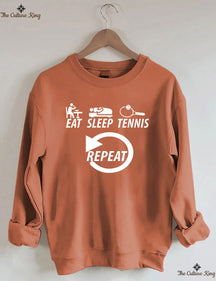 Eat Sleep Tennis Repeat Sweatshirt