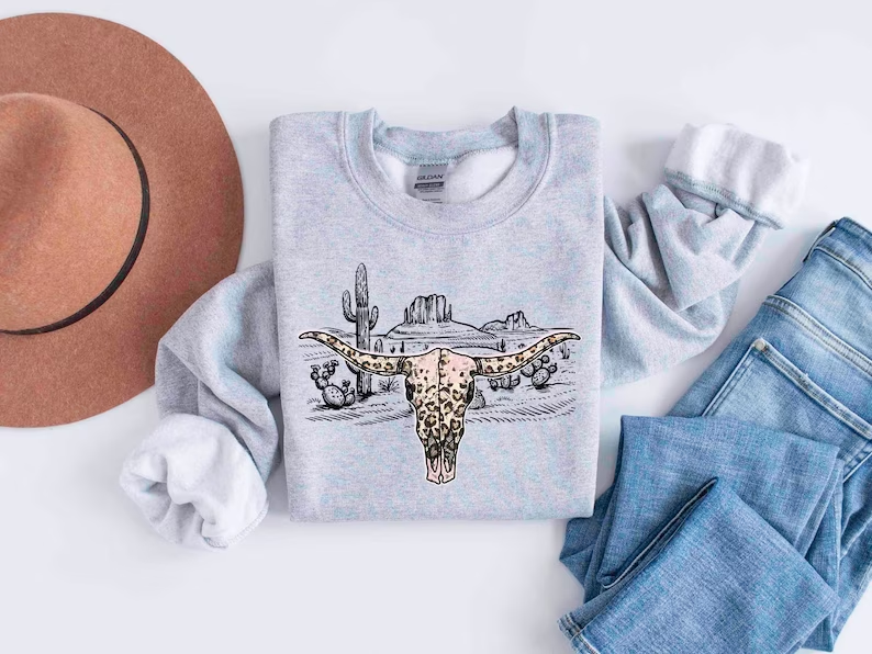 Sweat-shirt crâne occidental