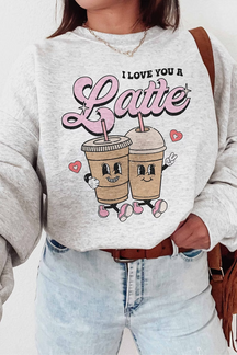 Je t'aime un sweat-shirt Latte