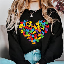Mehrfarbiges Herz-Sweatshirt