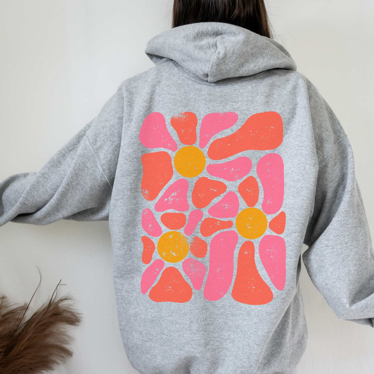 Retro Botanical Wildflower Hoodie
