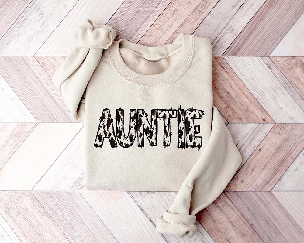 Buffalo Plaid Auntie Print Sweatshirt