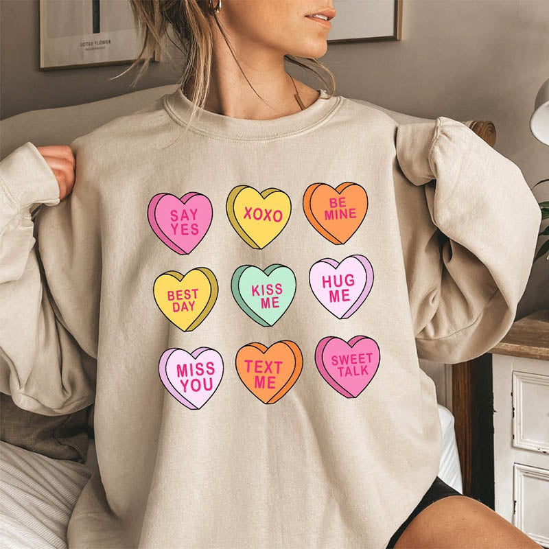Be Mine Conversation Hearts Sweatshirt