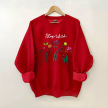 Sweat-shirt à fleurs sauvages Stay Wild