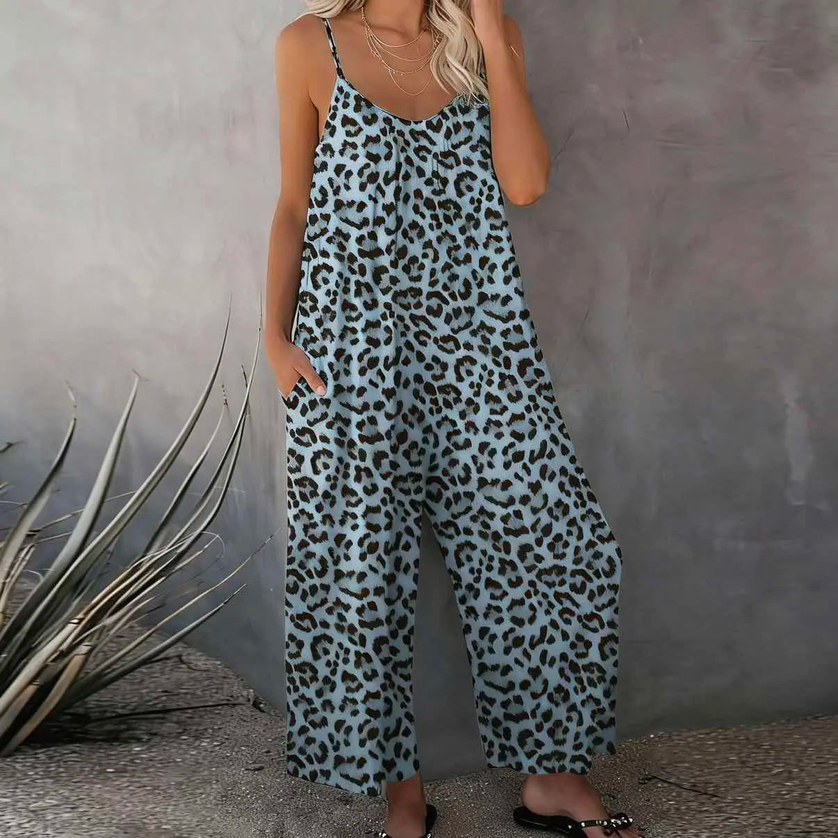 ✨✨Plus Size Women Fashion Wide Leg Suspender Jumpsuit with Pockets Curvy Overalls 【Super Stretchy】【Plus Size M-3XL】