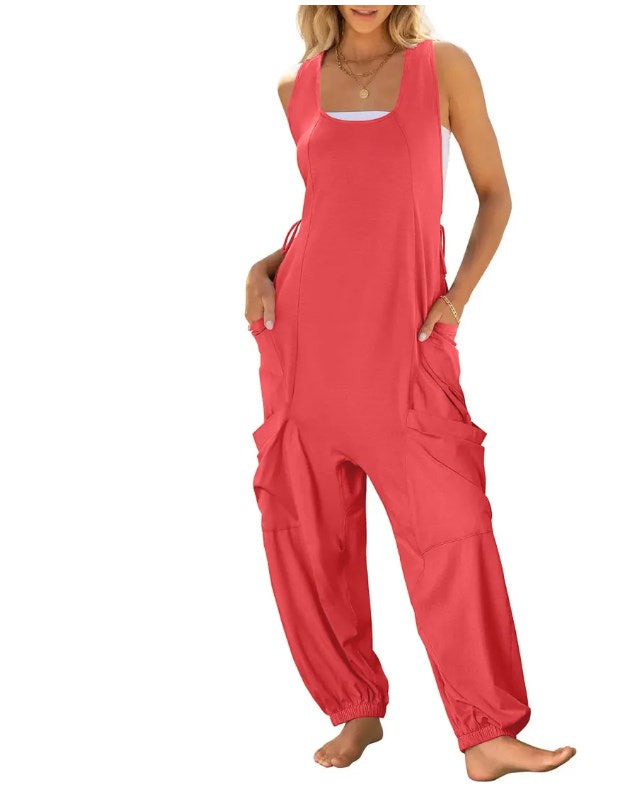 Women's Sleeveless Baggy Harem Jumpsuits