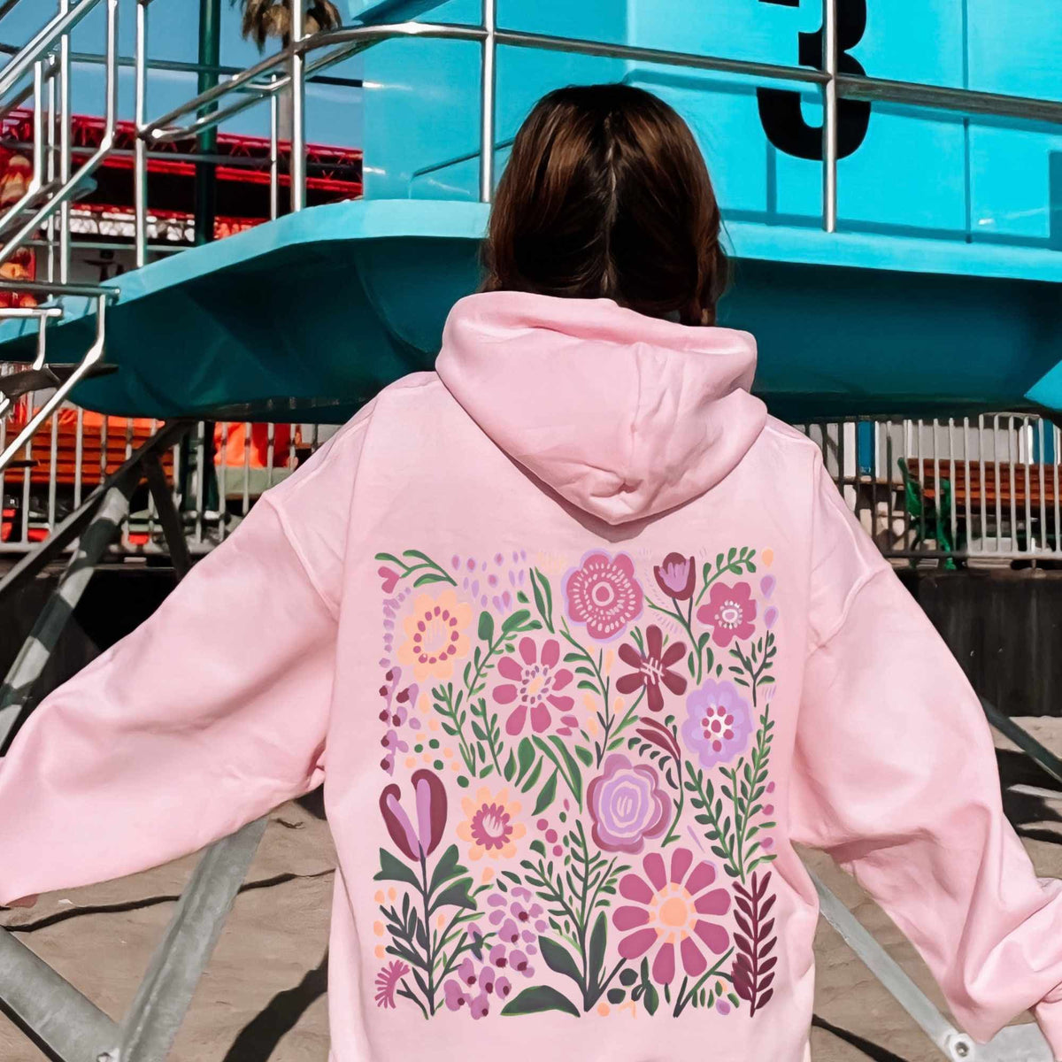 Wildflowers Nature Print Hoodie