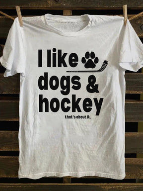 I Like Dogs And Hockey Tee, Sweatshirt,Hoodie
