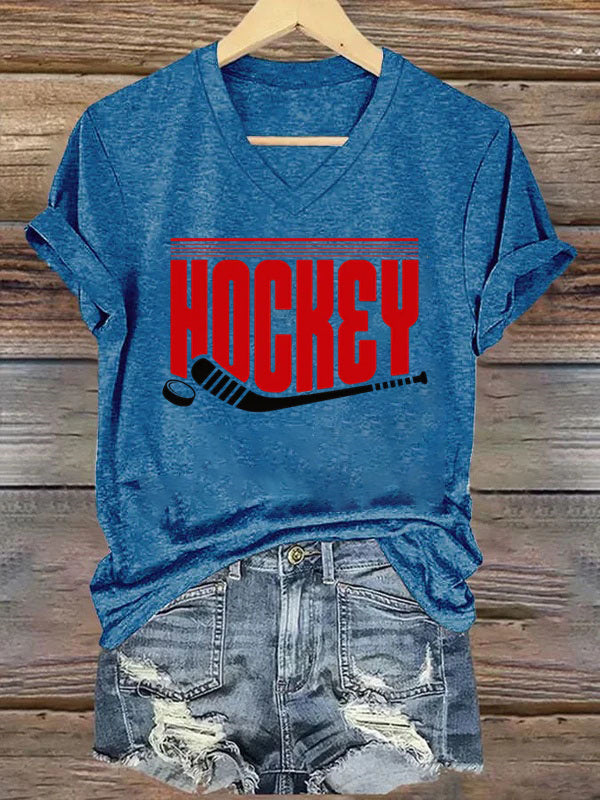 V Neck Hockey T-shirt
