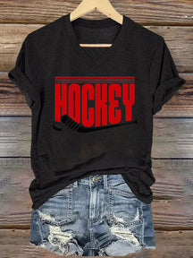 V Neck Hockey T-shirt