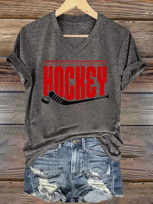 V Neck Hockey T-shirt