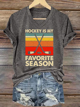 V Neck Hockey Is My Favorite Season T-shirt