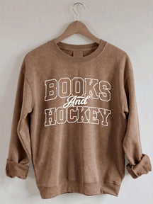 Comfort Colors Books And Hockey Sweatshirt