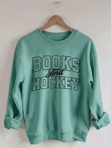 Comfort Colors Books And Hockey Sweatshirt