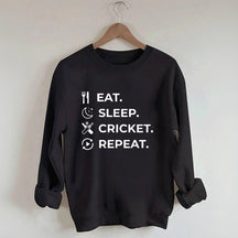 Eat Sleep Cricket Repeat Sweatshirt