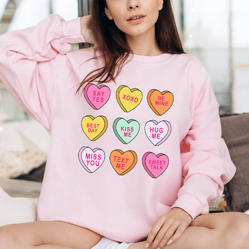 Be Mine Conversation Hearts Sweatshirt