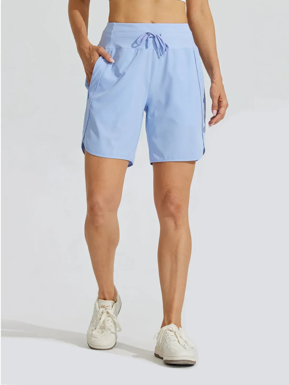 ⏰Hot Sale Women's Active 7 Inseam Athletic Long Running High Wasistband Shorts