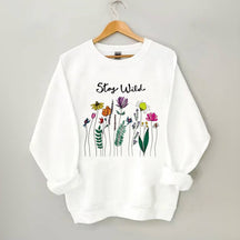 Sweat-shirt à fleurs sauvages Stay Wild