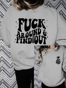 Women's Fuck Around And Find Out Reversible Print Sweatshirt