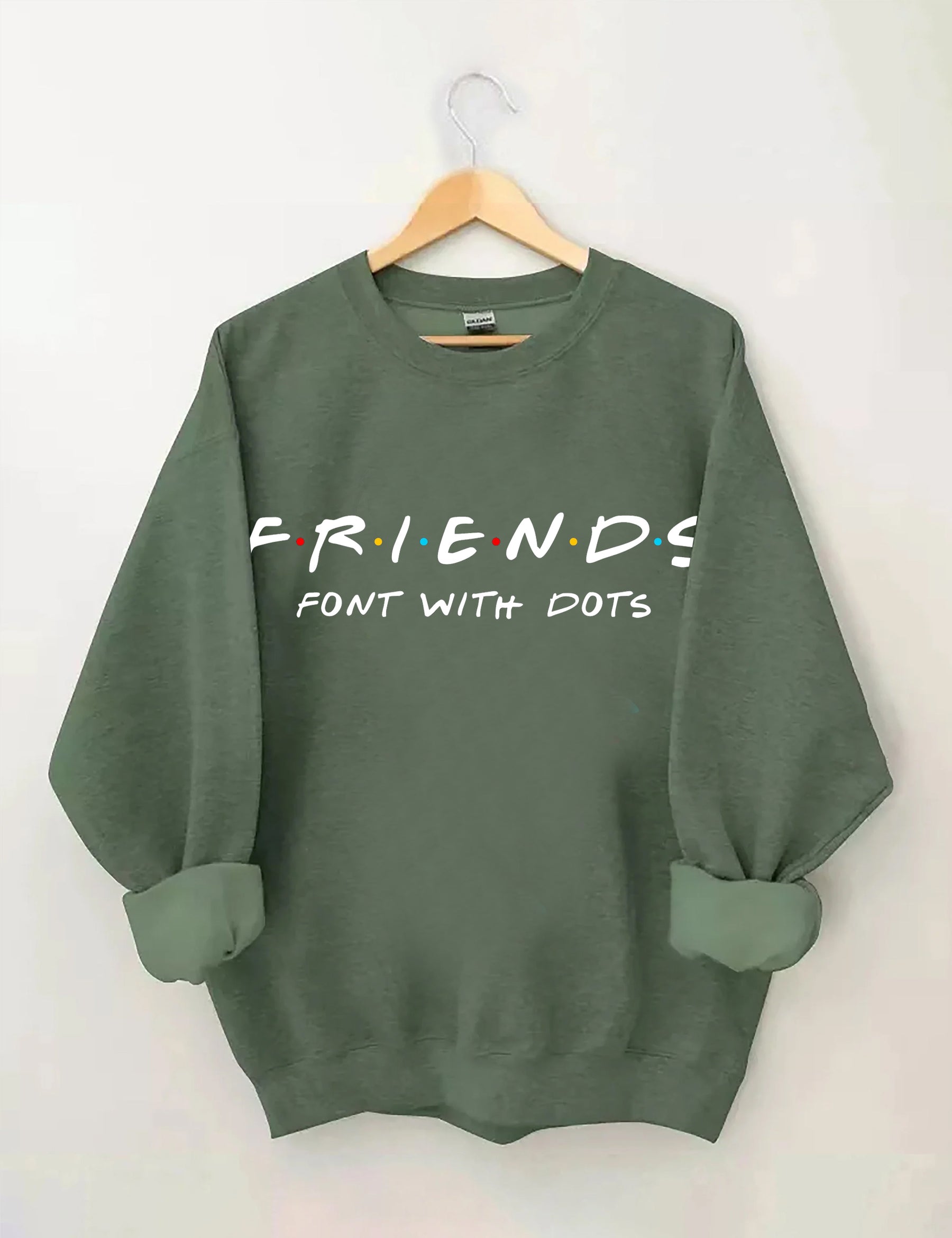 FRIENDS FONT WITH DOTS Sweatshirt