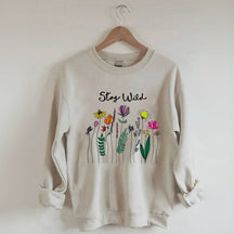 Sweat-shirt à fleurs sauvages Stay Wild