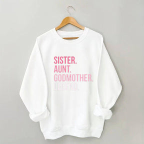 Funny Sister Letter Print Casual Sweatshirt