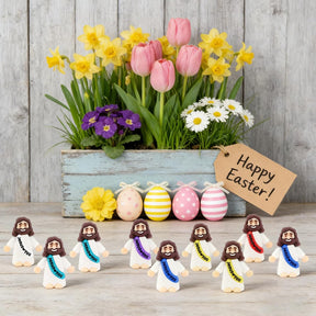 🔥 Little Jesus Figurines in Bulk, Pocket Jesus Loves You, Jesus Small Figures, Little Tiny Jesus Figures for Church Christmas Party Favors Baptism Gifts
