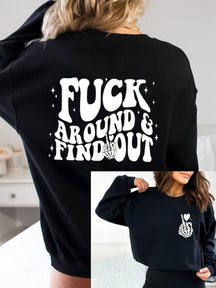 Women's Fuck Around And Find Out Reversible Print Sweatshirt