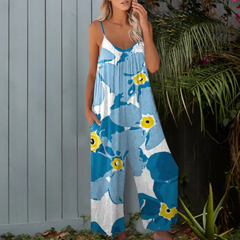 ✨✨Plus Size Women Fashion Wide Leg Suspender Jumpsuit with Pockets Curvy Overalls 【Super Stretchy】【Plus Size M-3XL】