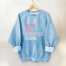 Funny Sister Letter Print Casual Sweatshirt