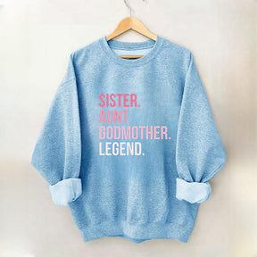 Funny Sister Letter Print Casual Sweatshirt