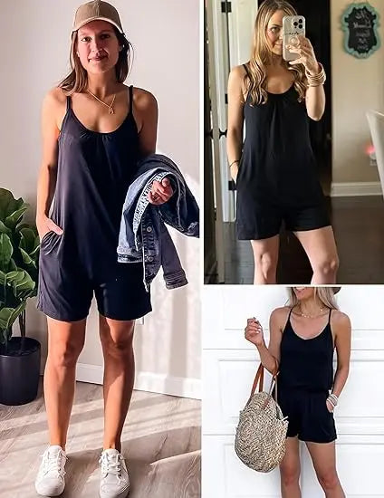 ✨✨Plus Size Women Fashion Wide Leg Suspender Jumpsuit with Pockets Curvy Overalls 【Super Stretchy】【Plus Size M-3XL】