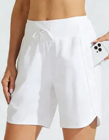 ⏰Hot Sale Women's Active 7 Inseam Athletic Long Running High Wasistband Shorts