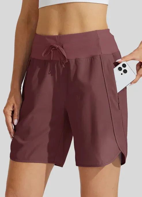 ⏰Hot Sale Women's Active 7 Inseam Athletic Long Running High Wasistband Shorts