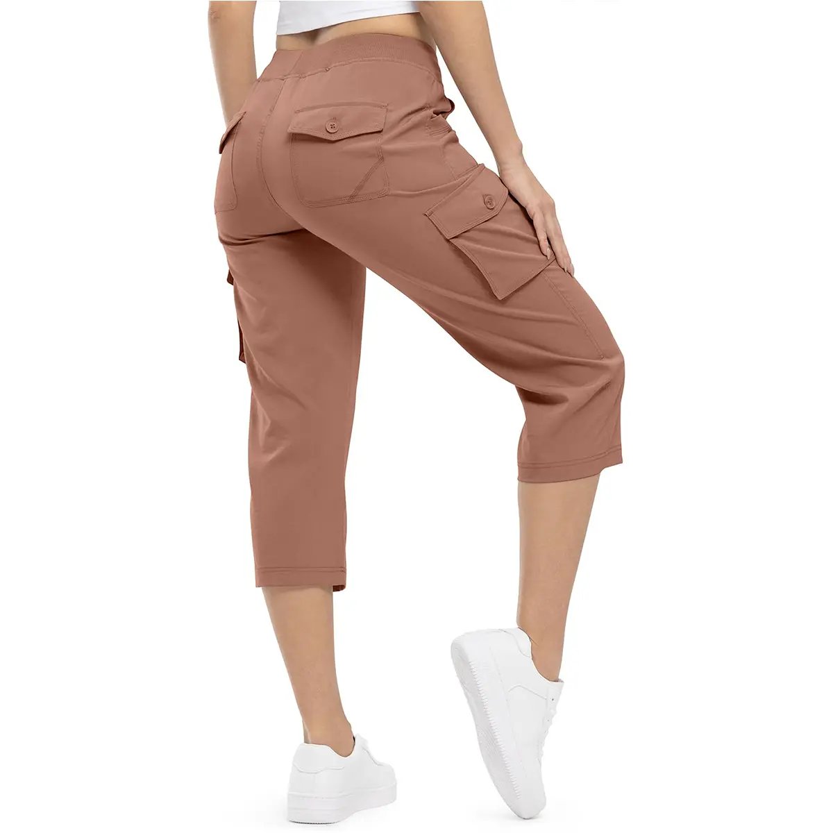 Women's Lightweight Hiking Capris: Quick-Dry. 6 Pockets. Loose Fit