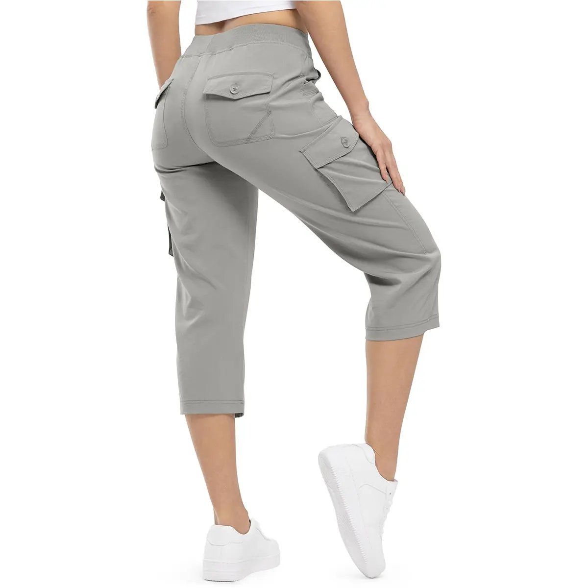 Women's Lightweight Hiking Capris: Quick-Dry. 6 Pockets. Loose Fit