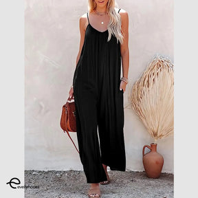 ✨✨Plus Size Women Fashion Wide Leg Suspender Jumpsuit with Pockets Curvy Overalls 【Super Stretchy】【Plus Size M-3XL】