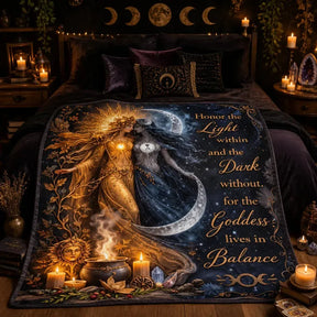 Celestial Sun and Moon Goddess Blanket for Wiccan and Pagan Yule Home Decor