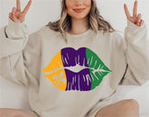 Mardi Grass Lips Sweatshirt
