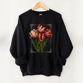 Flowers Dark Botanical Sweatshirt