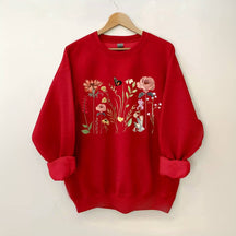 sweat-shirt botanique de fleurs sauvages vintage