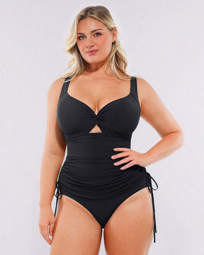 All-In-One Mesh Wrap Shaping Swimsuit