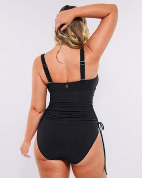 All-In-One Mesh Wrap Shaping Swimsuit
